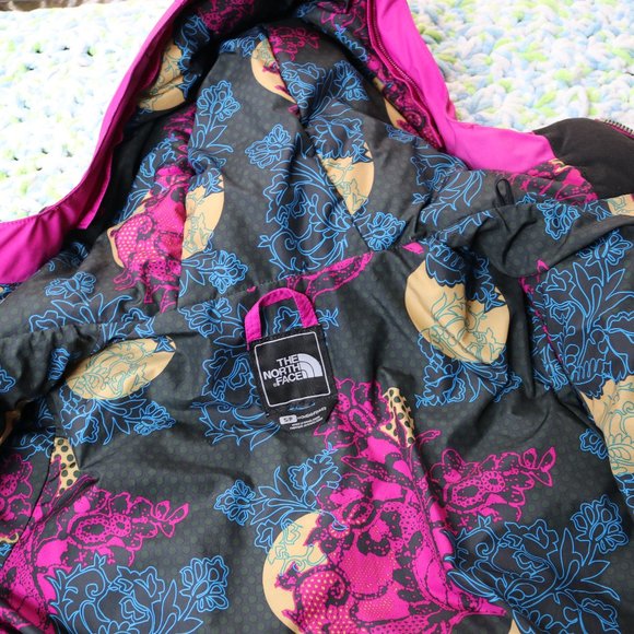 The North Face Goose Down Jacket Womens Small Pink Winter Snow Ski Parka Ladies - Picture 10 of 16